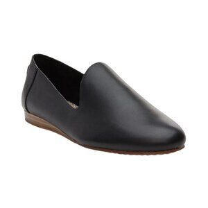 NEW! TOMS Darcy Women's Slip-On Black Leather Flat OrthoLite Shoes Size 8